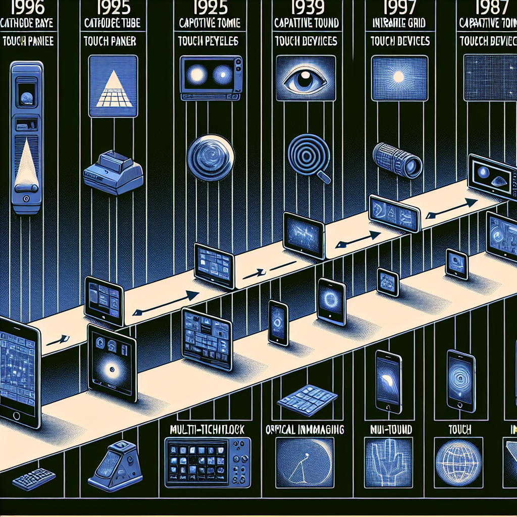 What were the major milestones in touchscreen technology?