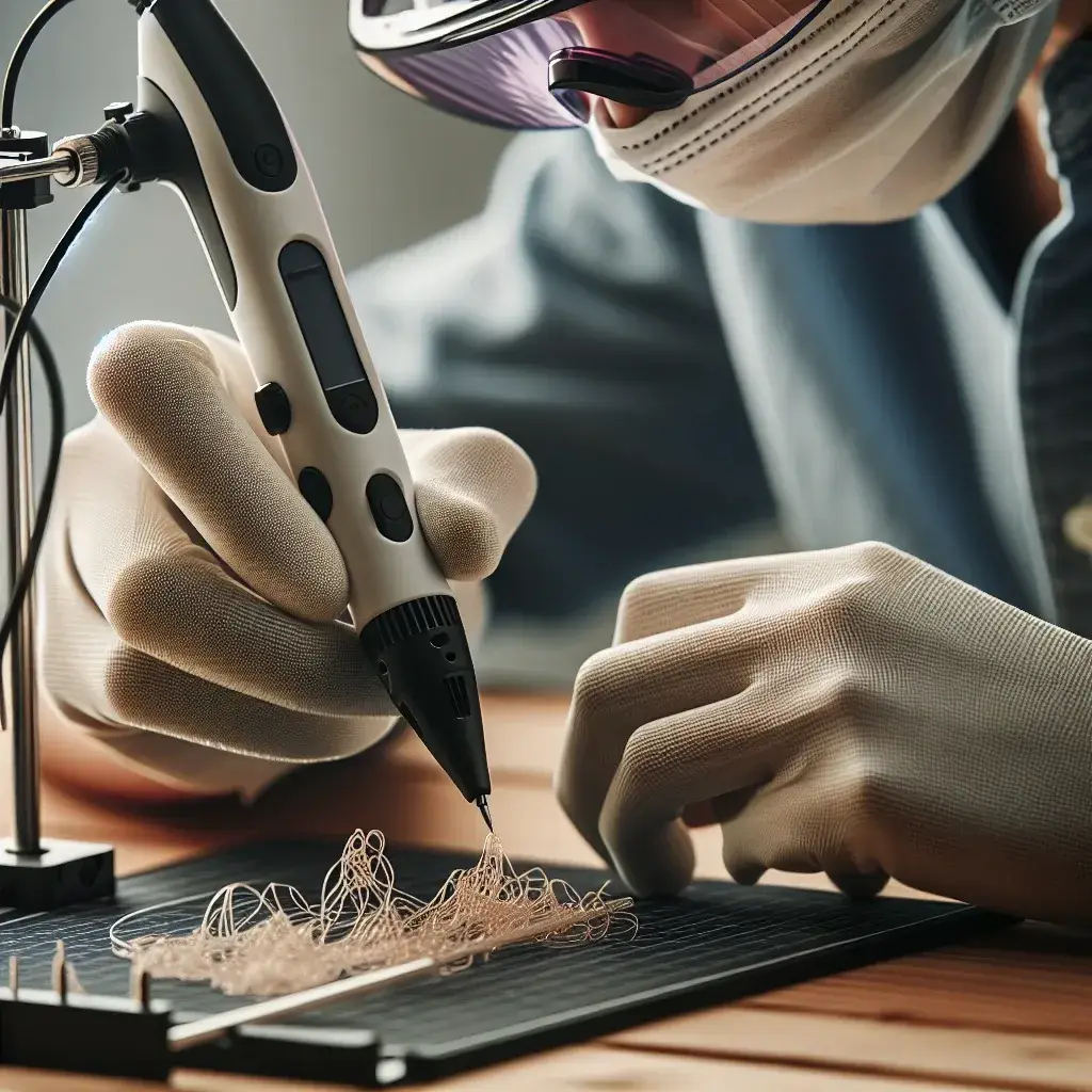 What safety precautions should be taken when using a 3D pen?